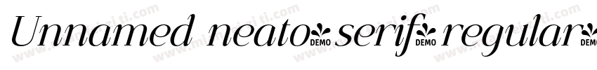 Unnamed neato-serif-regular字体转换